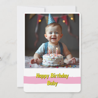 Tarjeta de cumpleaños de bebé alegre - Descarga in
