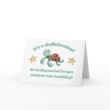 Tarjeta de Cumpleaños de Bebé Tortuga