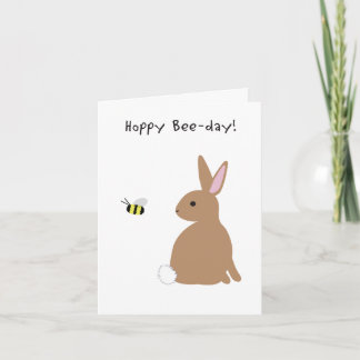 Tarjeta de cumpleaños de bebe y miel Bunny