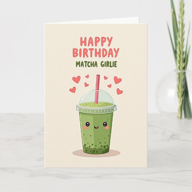 Tarjeta de cumpleaños de bebida alegre (Anverso)