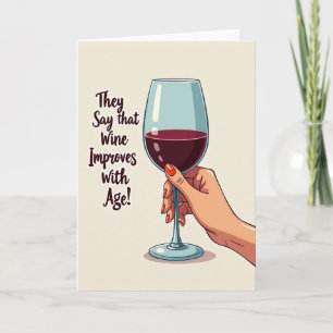 Tarjeta de cumpleaños de bebida rubí