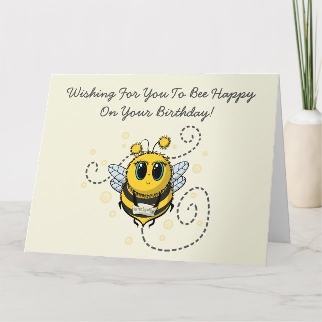 Tarjeta de cumpleaños de Bee (Anverso)