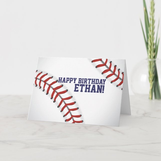 Tarjeta de cumpleaños de béisbol (Anverso)