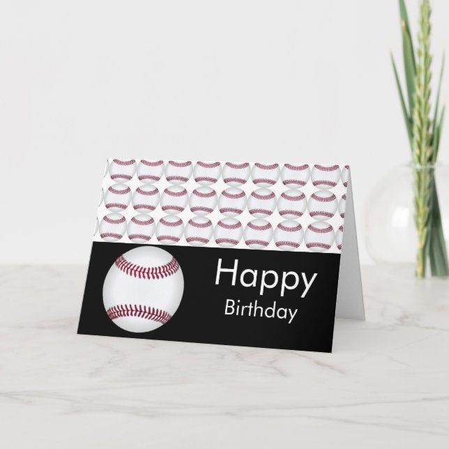 Tarjeta de cumpleaños de béisbol (Anverso)