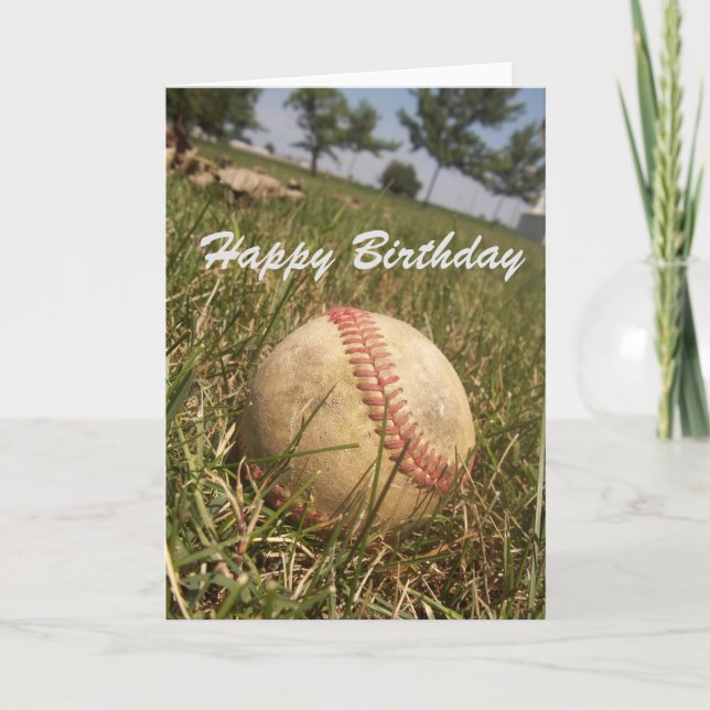 Tarjeta de cumpleaños de béisbol (Anverso)