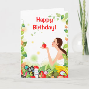 Tarjeta de cumpleaños de belleza natural