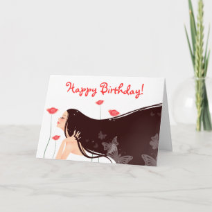 Tarjeta de cumpleaños de belleza natural
