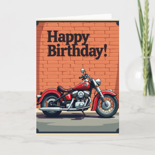 Tarjeta de cumpleaños de bicicleta clásica