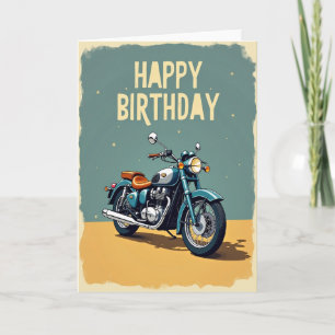 Tarjeta de cumpleaños de bicicleta de aventura