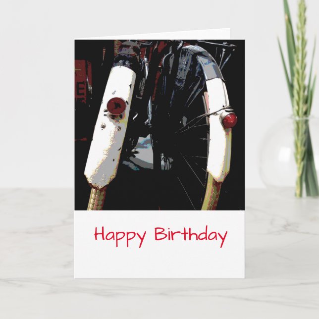 Tarjeta de cumpleaños de bicicletas holandesas ant (Anverso)