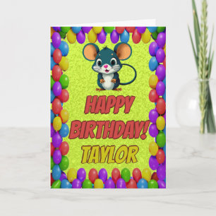 Tarjeta de cumpleaños de bienvenida personalizada