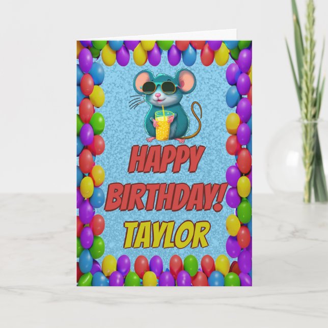 Tarjeta de cumpleaños de bienvenida personalizada  (Anverso)