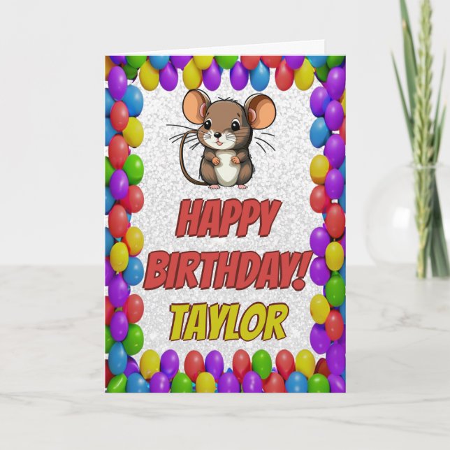 Tarjeta de cumpleaños de bienvenida personalizada  (Anverso)