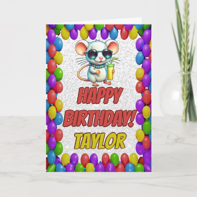 Tarjeta de cumpleaños de bienvenida personalizada  (Anverso)