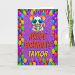 Tarjeta de cumpleaños de bienvenida personalizada