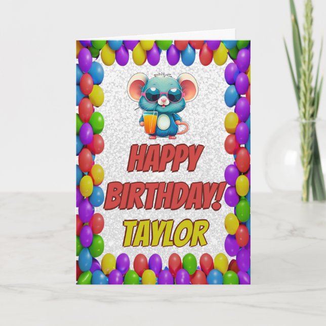 Tarjeta de cumpleaños de bienvenida personalizada  (Anverso)