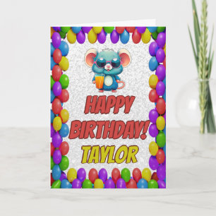 Tarjeta de cumpleaños de bienvenida personalizada