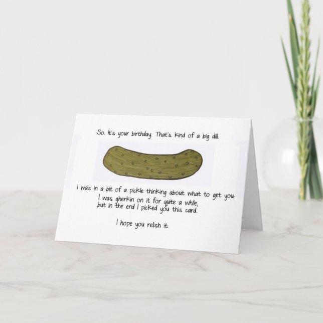 Tarjeta de cumpleaños de Big Dill (Anverso)