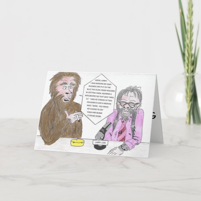 Tarjeta de cumpleaños de Bigfoot y de Larry (Anverso)