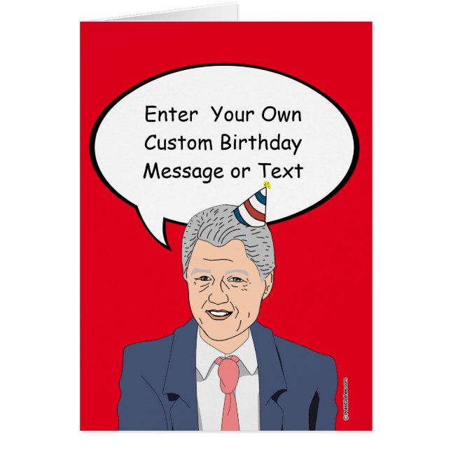 Tarjeta de cumpleaños de Bill Clinton - modifique (Frente)