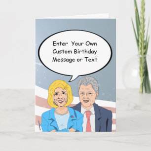 Tarjeta de cumpleaños de Bill y Hillary - Personal
