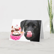Tarjeta de cumpleaños de Black Lab - Cumpleaños de