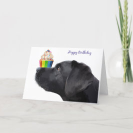 Tarjeta de cumpleaños de Black Lab - Cumpleaños de