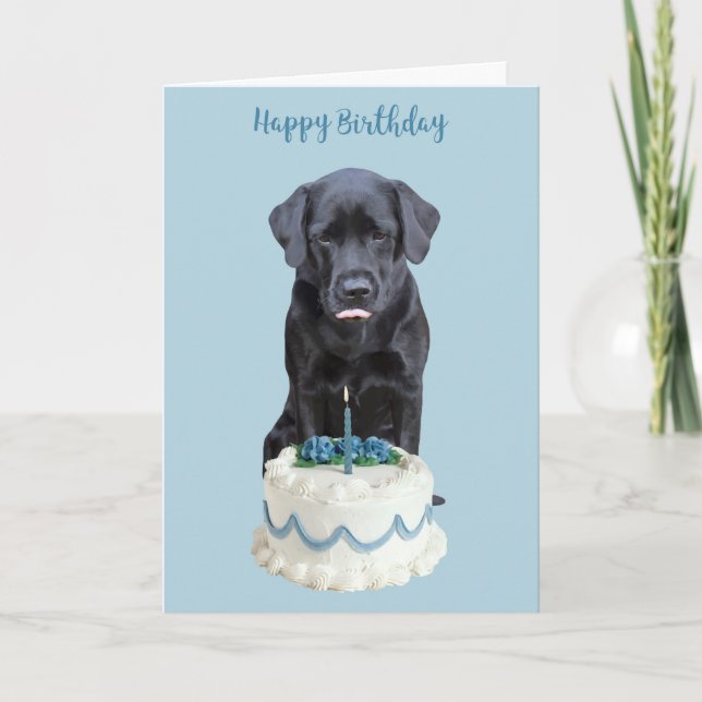 Tarjeta de cumpleaños de Black Lab - Tarjeta de cu (Anverso)