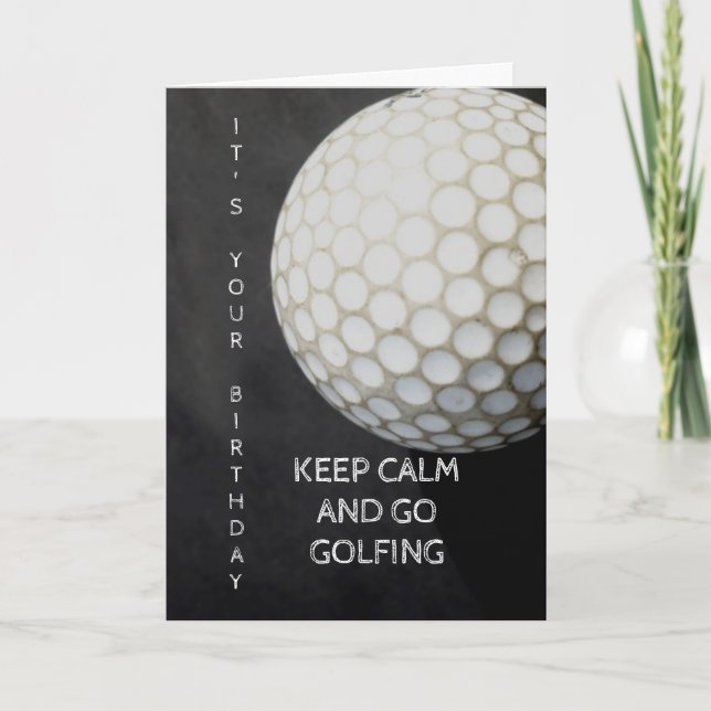tarjeta de cumpleaños de bola de golf para golfist (Anverso)