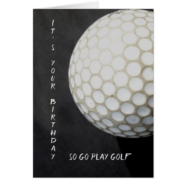 tarjeta de cumpleaños de bola de golf para golfist (Frente)