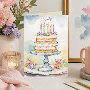 Tarjeta de cumpleaños de bonito con nombre persona
