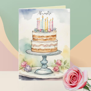 Tarjeta de cumpleaños de bonito con nombre persona