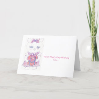 Tarjeta de cumpleaños de bonito Kitty