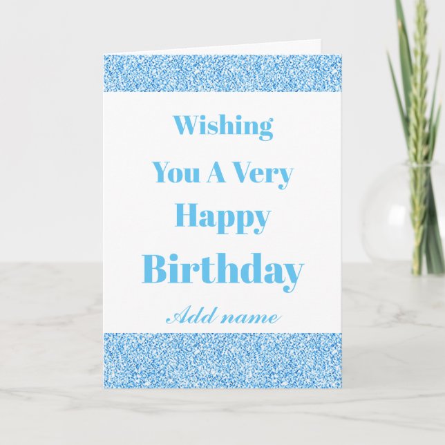 Tarjeta de cumpleaños de bonito moderna personaliz (Anverso)