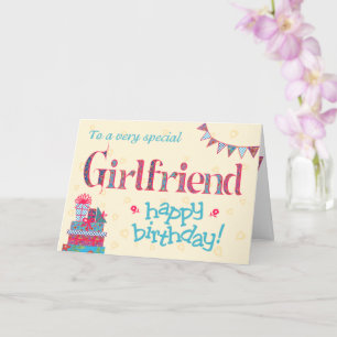 Tarjeta de cumpleaños de bonito para novia, regalo