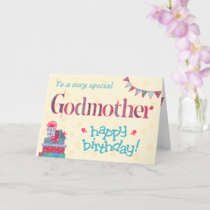 Tarjeta de cumpleaños de bonito para padrina, Bung
