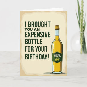Tarjeta de cumpleaños de botella ingeniosa