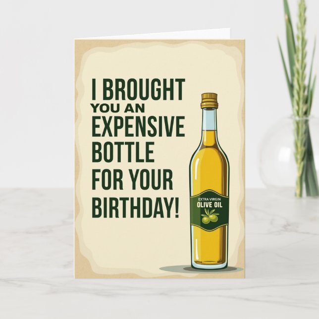 Tarjeta de cumpleaños de botella ingeniosa (Anverso)