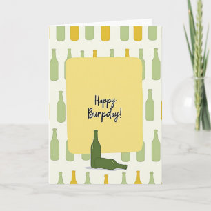 Tarjeta de cumpleaños de botella juguetona