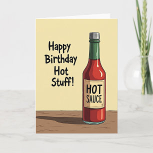 Tarjeta de cumpleaños de botella picante