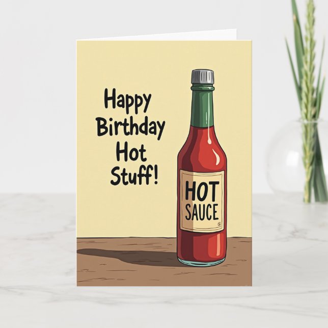Tarjeta de cumpleaños de botella picante (Anverso)