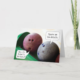 Tarjeta de cumpleaños de Bowling League Bowler par