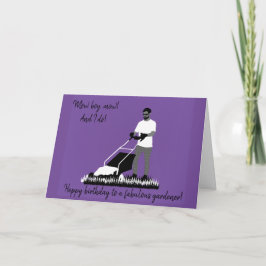 Tarjeta de cumpleaños de Boy Gardener