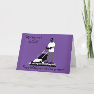Tarjeta de cumpleaños de Boy Gardener