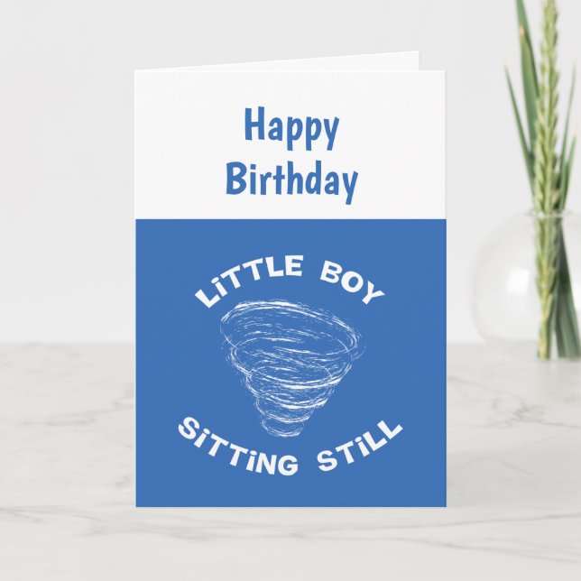 Tarjeta de cumpleaños de Boy Tornado (Anverso)