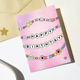 Tarjeta de cumpleaños de brazalete de amistad