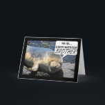 Tarjeta de cumpleaños de Brother con cría de foca<br><div class="desc">Tarjeta de cumpleaños de Brother con cría de foca de risa</div>