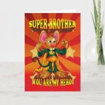 Tarjeta de cumpleaños de Brother - tarjeta<br><div class="desc">Tarjeta de cumpleaños de Brother - tarjeta estupenda del ratón de Brother - ratón estupendo</div>