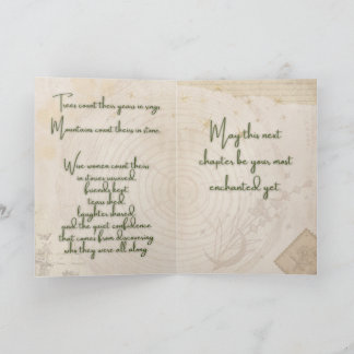 Tarjeta de cumpleaños de bruja encantada