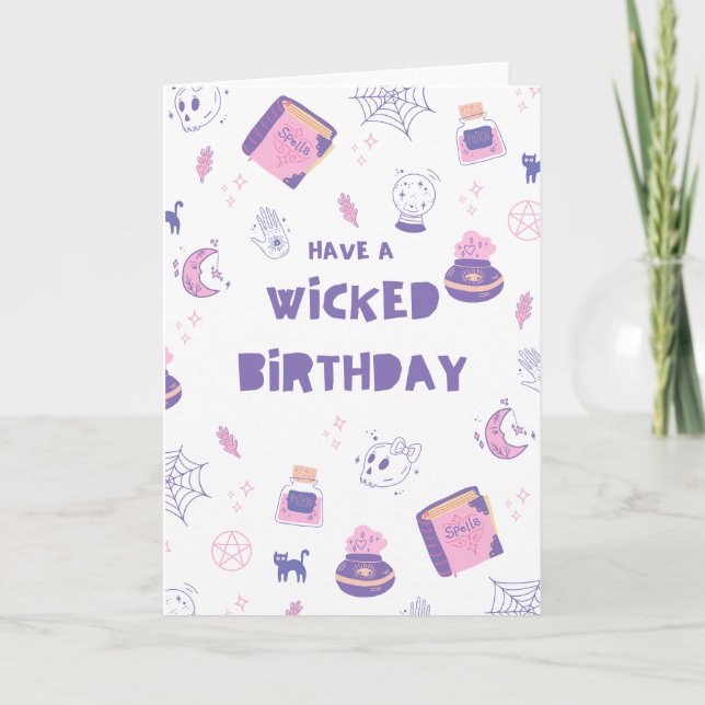 Tarjeta de cumpleaños de brujería (Anverso)